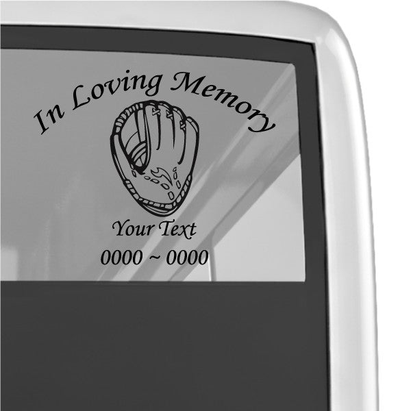 Baseball Glove Custom In Loving Memory® Decal