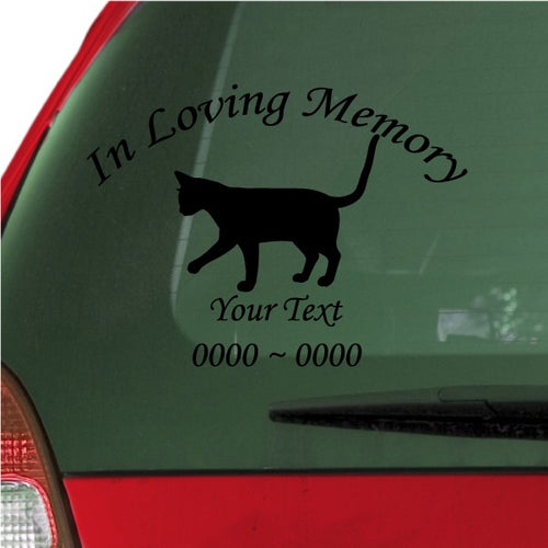 Cat Custom In Loving Memory® Decal