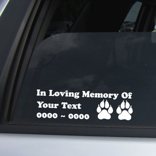 Dog Paws Custom In Loving Memory® Decal
