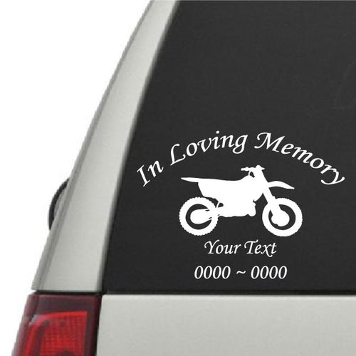 Dirt Bike Custom In Loving Memory® Decal