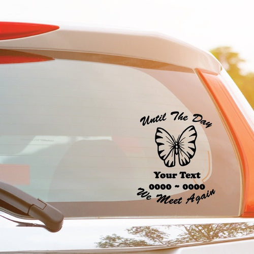 Classic Butterfly Custom In Loving Memory® Decal